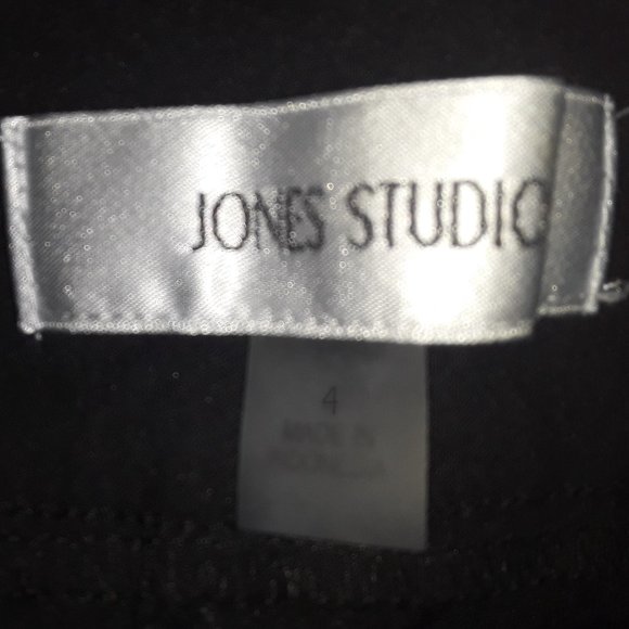 Jones Studio SZ 4 Black Stretch Pull On Trouser Pant - Picture 3 of 6